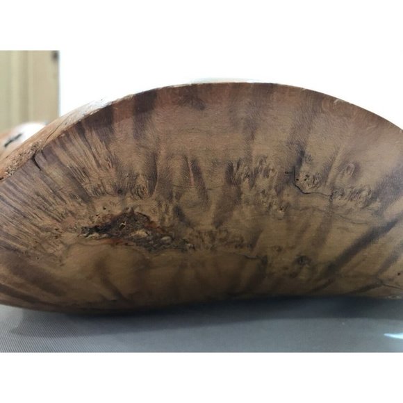 Vintage Wood Art Bowl Banks Peninsula Broadleaf New Zealand Signed 2001 22” - Picture 4 of 8